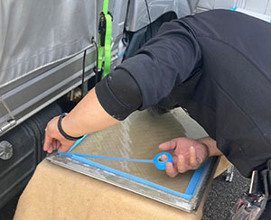 キッチンの窓ガラス交換