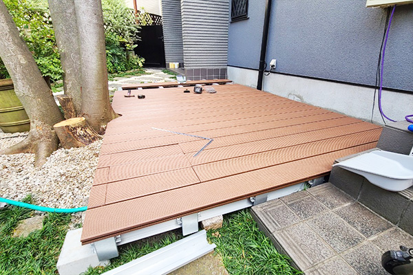 ウッドデッキ新設